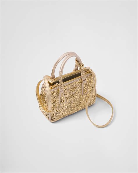 mini sac prada strass|Mini sac Prada Galleria en satin à strass.